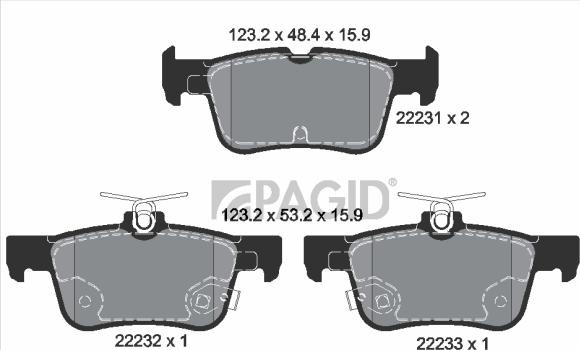 Pagid T2476N - Гальмівні колодки, дискові гальма autozip.com.ua