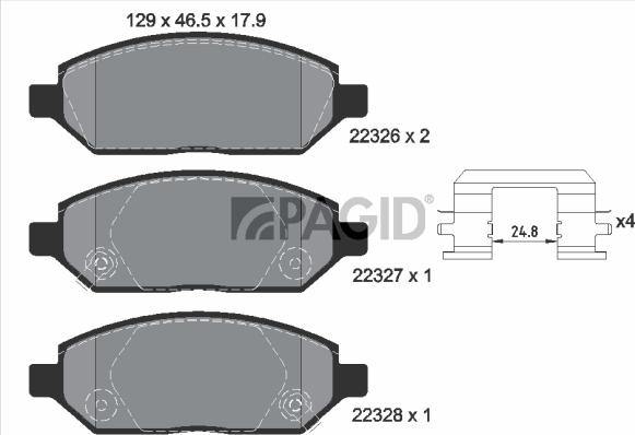 Pagid T2584N - Гальмівні колодки, дискові гальма autozip.com.ua
