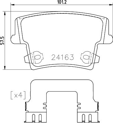 Pagid T2582 - Гальмівні колодки, дискові гальма autozip.com.ua