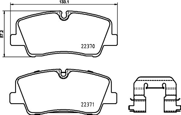 Pagid T2539 - Гальмівні колодки, дискові гальма autozip.com.ua