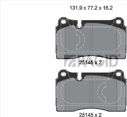 Pagid T2651N - Гальмівні колодки, дискові гальма autozip.com.ua