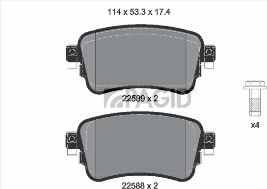 Pagid T2665N - Гальмівні колодки, дискові гальма autozip.com.ua