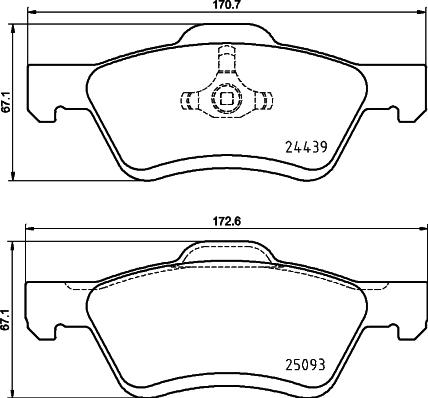 Pagid T2677 - Гальмівні колодки, дискові гальма autozip.com.ua