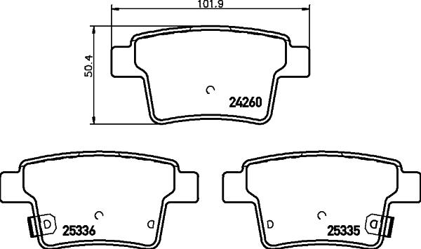 Pagid T2005 - Гальмівні колодки, дискові гальма autozip.com.ua