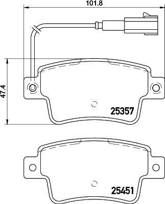 Pagid T2168 - Гальмівні колодки, дискові гальма autozip.com.ua