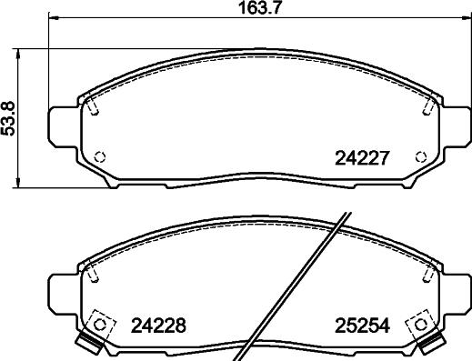 Pagid T2105 - Гальмівні колодки, дискові гальма autozip.com.ua