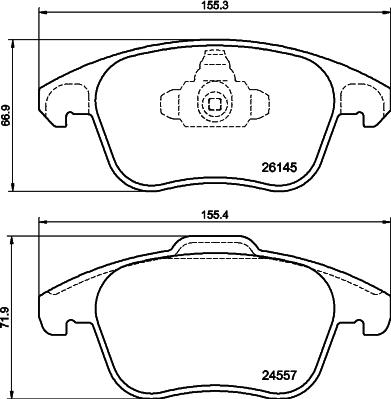 Pagid T2852 - Гальмівні колодки, дискові гальма autozip.com.ua