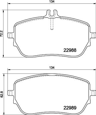 Pagid T2800 - Гальмівні колодки, дискові гальма autozip.com.ua