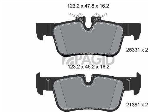 Pagid T2399N - Гальмівні колодки, дискові гальма autozip.com.ua