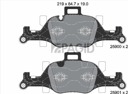 Pagid T2351N - Гальмівні колодки, дискові гальма autozip.com.ua