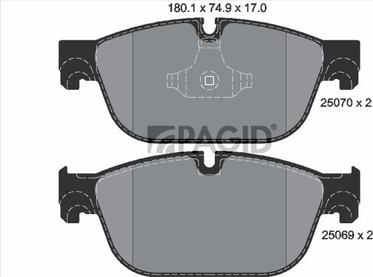 Pagid T2310N - Гальмівні колодки, дискові гальма autozip.com.ua