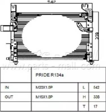 Parts-Mall PXNCB-003 - Конденсатор, кондиціонер autozip.com.ua