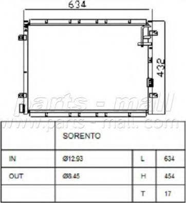 Parts-Mall PXNCB-038 - Конденсатор, кондиціонер autozip.com.ua