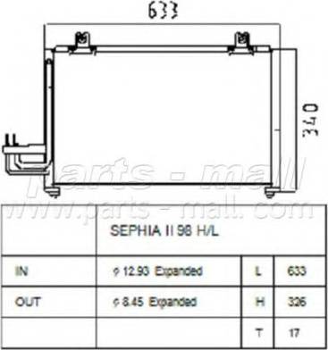 Parts-Mall PXNCB-026 - Конденсатор, кондиціонер autozip.com.ua