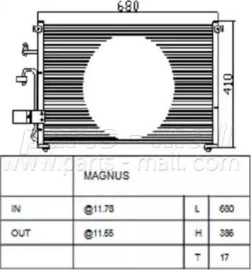 Parts-Mall PXNCC-017 - Конденсатор, кондиціонер autozip.com.ua