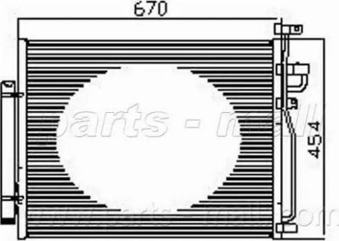 Parts-Mall PXNCC-038 - Конденсатор, кондиціонер autozip.com.ua