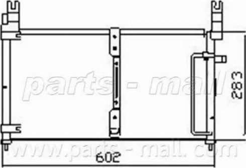 Parts-Mall PXNCM-001 - Конденсатор, кондиціонер autozip.com.ua