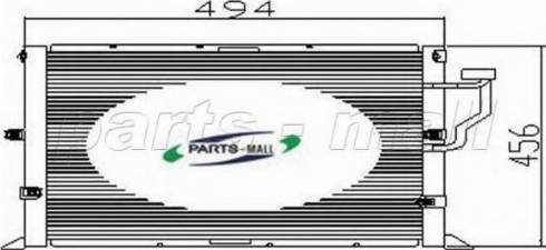 Parts-Mall PXNCV-001 - Конденсатор, кондиціонер autozip.com.ua