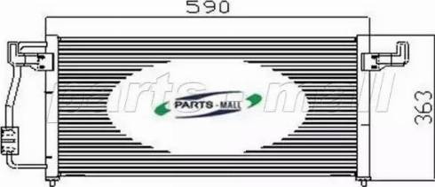 Parts-Mall PXNCX-009Z - Конденсатор, кондиціонер autozip.com.ua
