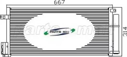 Parts-Mall PXNCX-025G - Конденсатор, кондиціонер autozip.com.ua