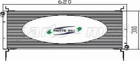 Parts-Mall PXNCX-026G - Конденсатор, кондиціонер autozip.com.ua
