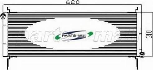 Parts-Mall PXNCX-027G - Конденсатор, кондиціонер autozip.com.ua
