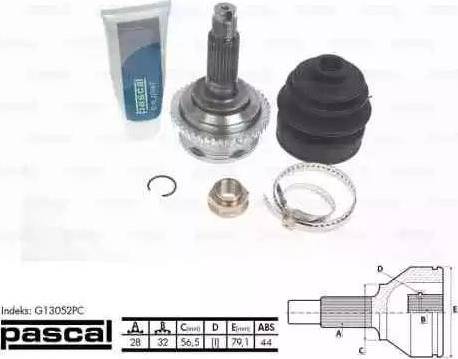 Pascal G13052PC - Пильник, приводний вал autozip.com.ua