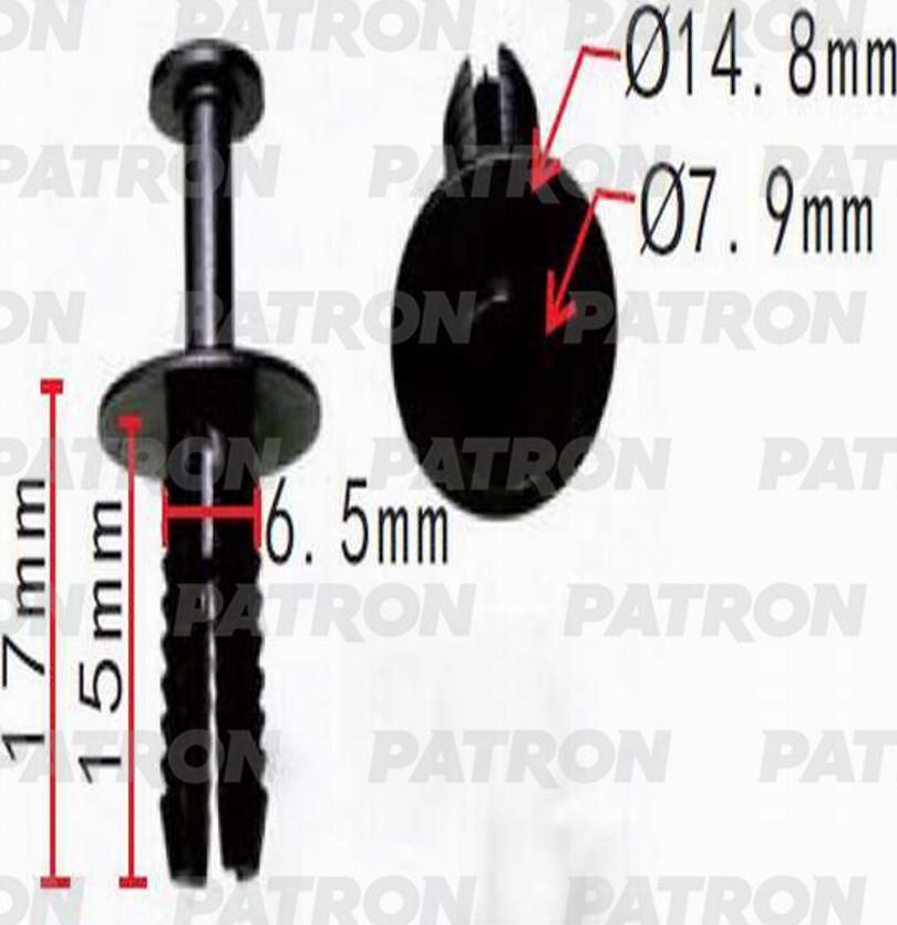 Patron P370207 - Зажим, молдинг / захисна накладка autozip.com.ua