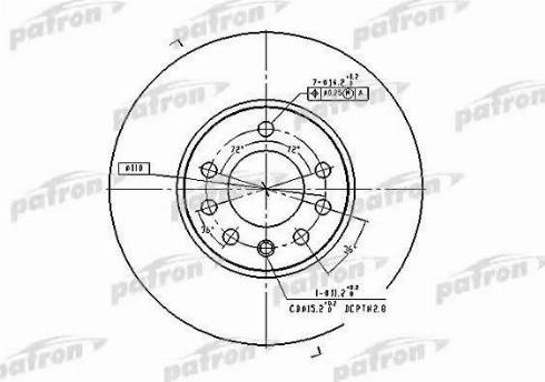 Patron PBD4048 - Гальмівний диск autozip.com.ua