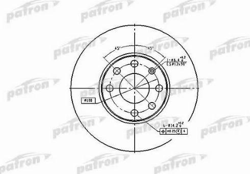 Patron PBD4042 - Гальмівний диск autozip.com.ua