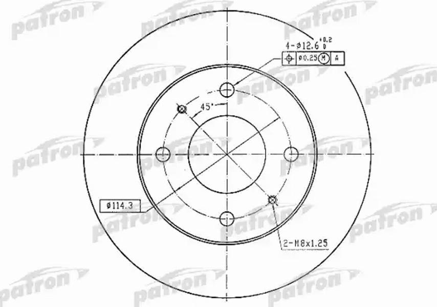 Patron PBD4081 - Гальмівний диск autozip.com.ua