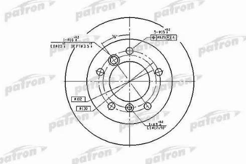 Patron PBD4088 - Гальмівний диск autozip.com.ua