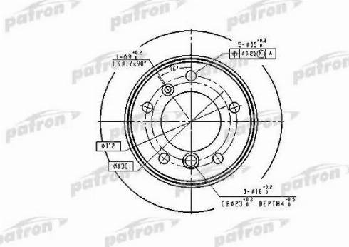 Patron PBD4087 - Гальмівний диск autozip.com.ua