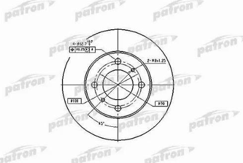 Patron PBD4022 - Гальмівний диск autozip.com.ua