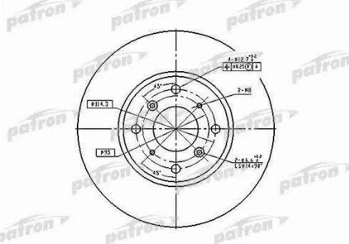 Patron PBD4151 - Гальмівний диск autozip.com.ua