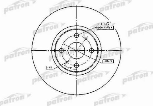 Patron PBD4158 - Гальмівний диск autozip.com.ua