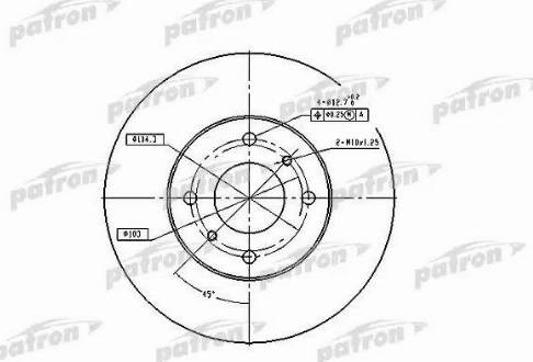 Patron PBD4169 - Гальмівний диск autozip.com.ua