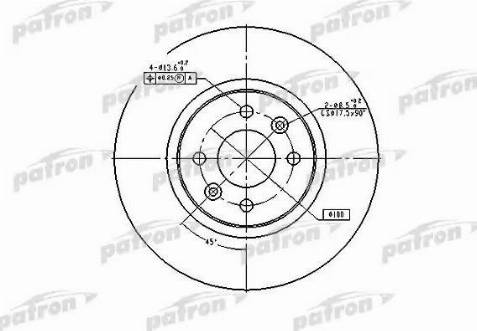 Patron PBD4110 - Гальмівний диск autozip.com.ua