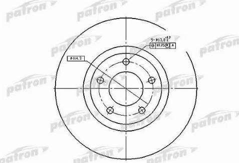 Patron PBD4385 - Гальмівний диск autozip.com.ua