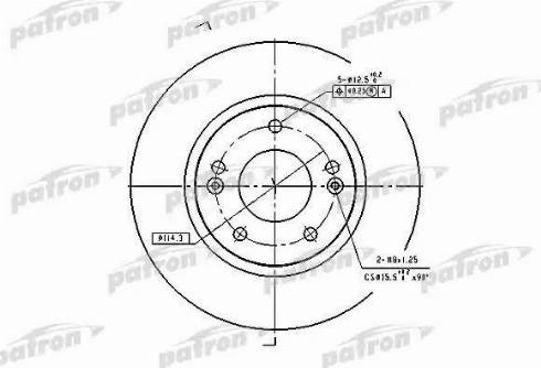 Patron PBD4291 - Гальмівний диск autozip.com.ua