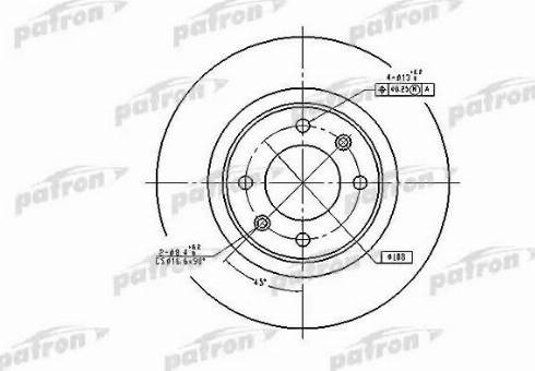 Patron PBD4215 - Гальмівний диск autozip.com.ua