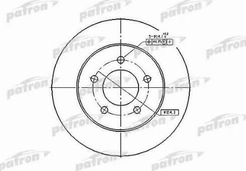 Patron PBD5373 - Гальмівний диск autozip.com.ua