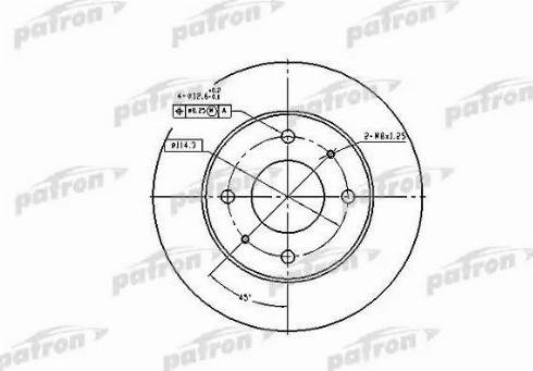 Patron PBD1443 - Гальмівний диск autozip.com.ua