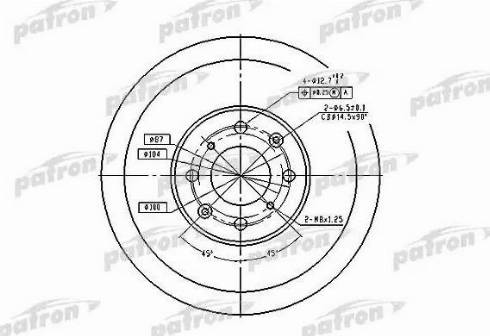 Patron PBD1436 - Гальмівний диск autozip.com.ua