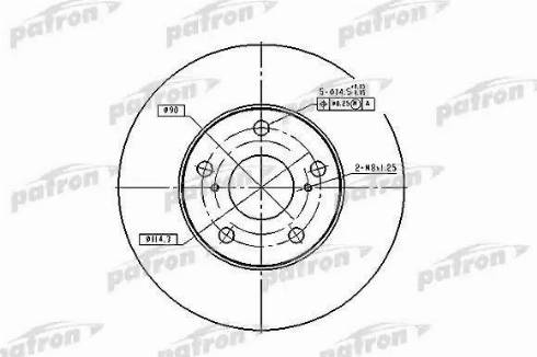 Patron PBD1431 - Гальмівний диск autozip.com.ua