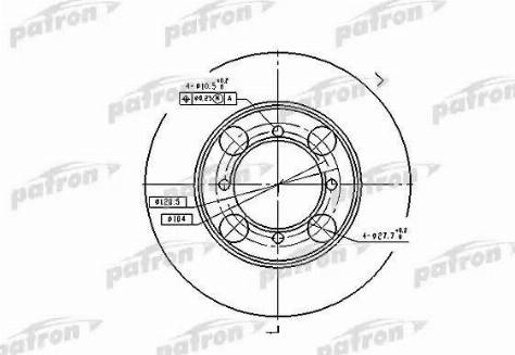 Patron PBD1428 - Гальмівний диск autozip.com.ua