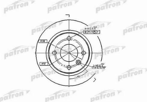 Patron PBD1696 - Гальмівний диск autozip.com.ua