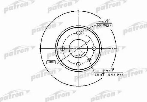 Patron PBD1655 - Гальмівний диск autozip.com.ua