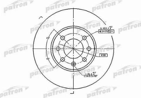 Patron PBD1609 - Гальмівний диск autozip.com.ua