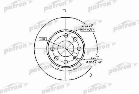 Patron PBD1608 - Гальмівний диск autozip.com.ua